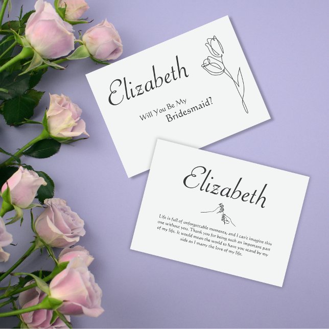 Elegant Personalised Bridesmaid Proposal Invitation (Creator Uploaded)