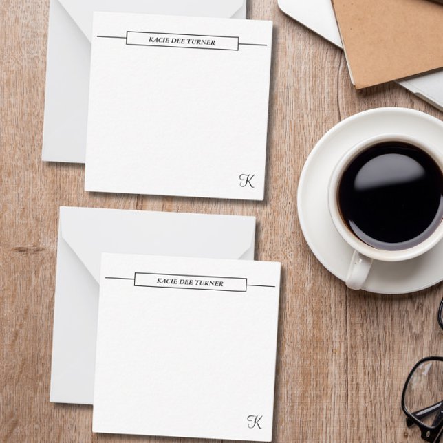 Elegant Personalised Business Flat Note Card (Creator Uploaded)