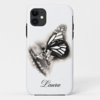 Elegant Personalised Butterfly Black and White