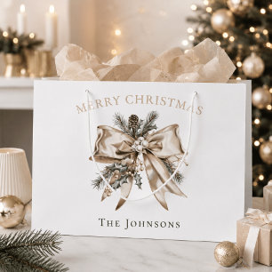 Elegant Personalised Christmas Gift Bag