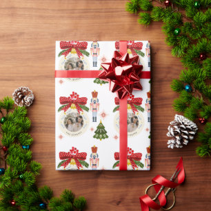Elegant Personalised Christmas Photo Wrapping Paper
