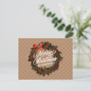Elegant Personalised Christmas   Postcard