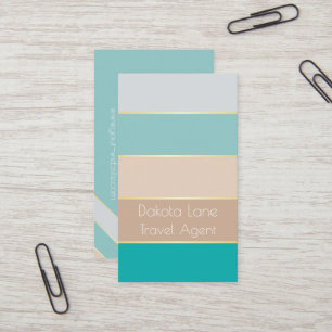 Elegant Personalised Colorblock Business Card