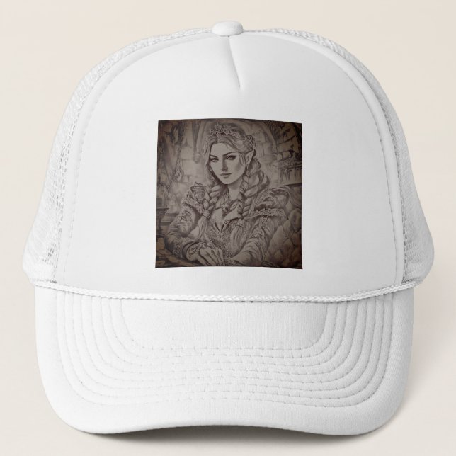 Elegant Personalised Custom Modern simple Trucker Hat (Front)