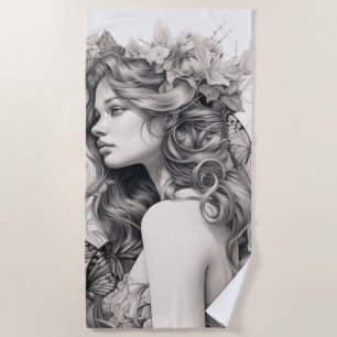 Elegant Personalised Custom Photo Add Your Own Beach Towel