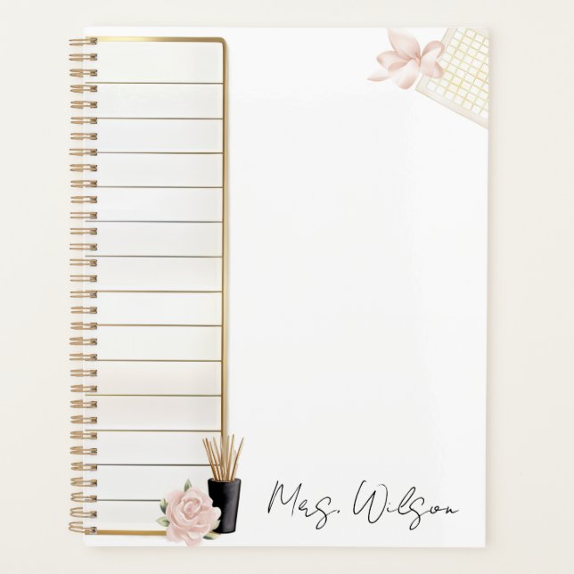 Elegant Personalised Daily Planner (Front)