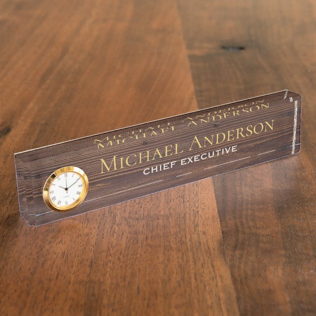 Elegant Personalised Desk NAME Plate Executive (Side)