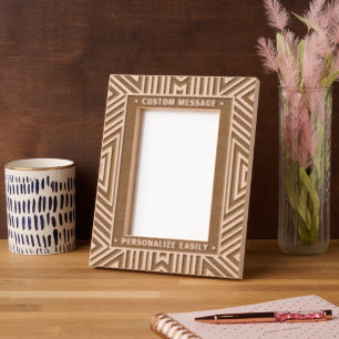  Elegant Personalised Engraving Geometric Art Deco Etched Frames