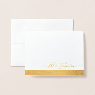 Elegant Personalised Foil folded  Card