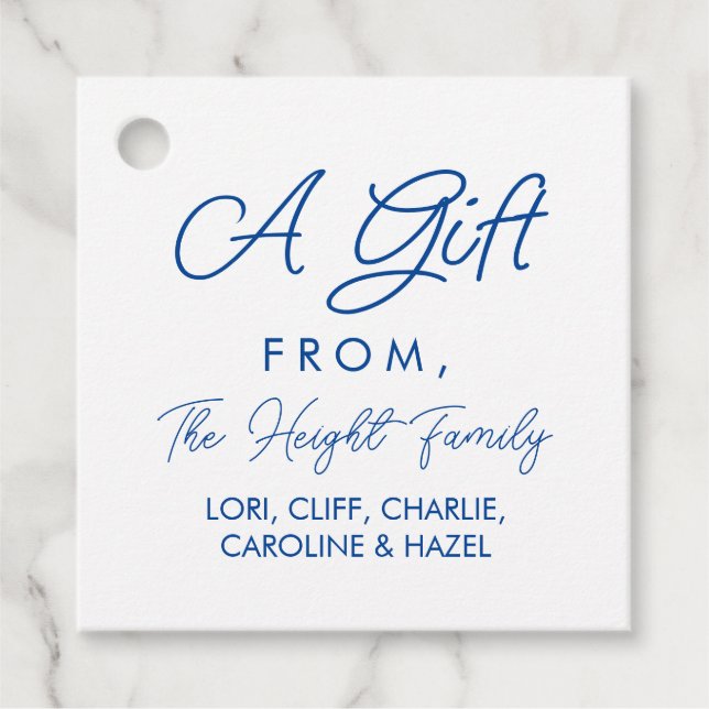 Elegant Personalised Gift Tags (Front)