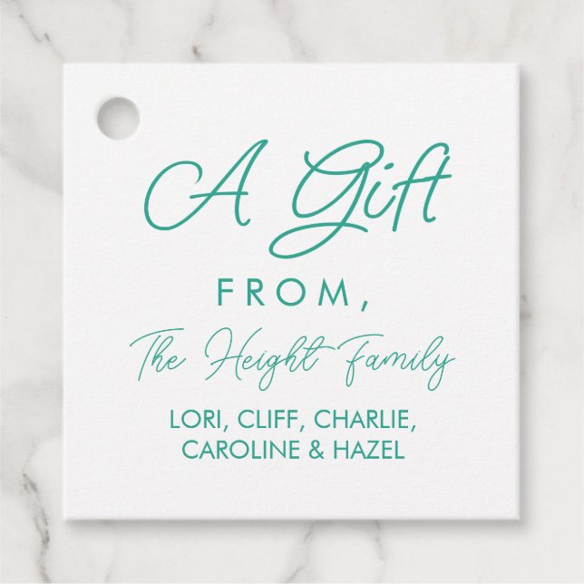 Elegant Personalised Gift Tags (Front)