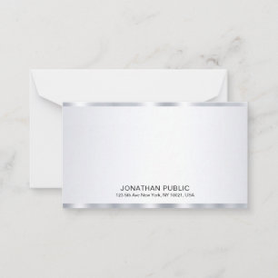 Elegant Personalised Glamour Faux Silver Template