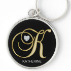 Elegant Personalised Gold Monogrammed Letter K