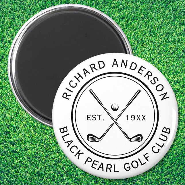 Elegant Personalised Golf Club Name Magnet (Creator Uploaded)