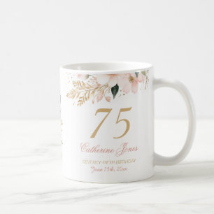 Elegant Personalised Grandmother's 75th Birthday Coffee Mug