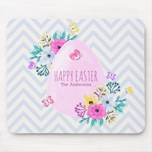 Elegant Personalised Happy Easter | Mousepad (Front)