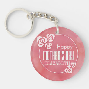 Elegant Personalised Happy Mother's Day Keychain