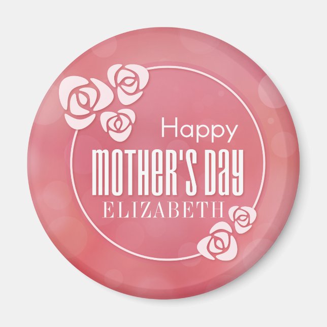 Elegant Personalised Happy Mother's Day | Magnet (Front)