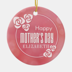 Elegant Personalised Happy Mother's Day Ornament