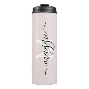 Elegant Personalised Initial & Name Travel Mug