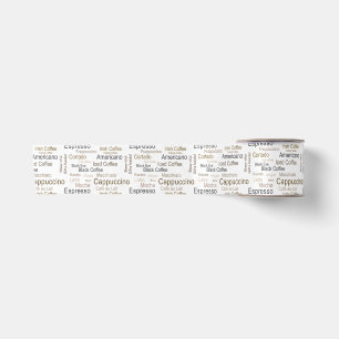 Elegant Personalised International Coffee Drinks  Satin Ribbon