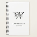 Elegant Personalised Monogram and Name Planner<br><div class="desc">Modern and elegant design printed Elegant Personalised Monogram and Name Planner that can be customised with your text. Please click the "Customise it" button and use our design tool to modify this template. Check out the Graphic Art Design store for other products that match this design!</div>