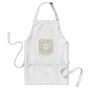 Elegant Personalised Monogram Family Name Initial Standard Apron