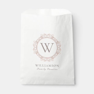 Elegant Personalised Monogram Family Reunion Favour Bag