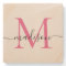 Elegant Personalised Monogram Script Magenta Pink