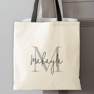 Elegant Personalised Monogram Tote Bag
