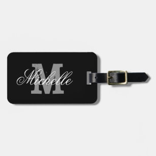 Elegant personalised monogram travel luggage tag