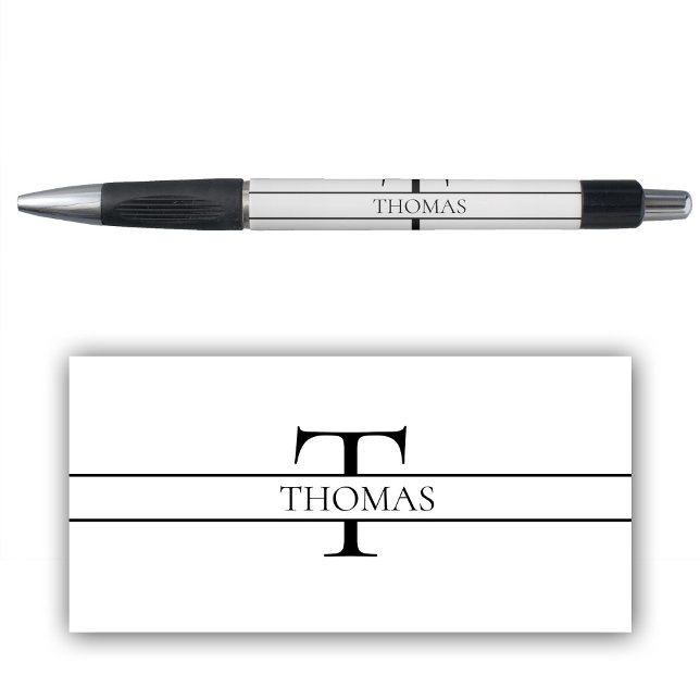 Elegant Personalised Monogrammed Custom Name (Elegant Personalized Monogrammed Custom Name Pen)