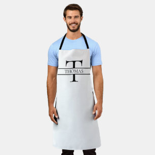 Elegant Personalised Monogrammed Custom Name Apron