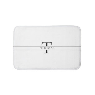 Elegant Personalised Monogrammed Custom Name Bath Mat