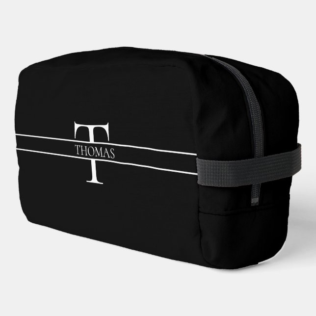 Elegant Personalised Monogrammed Custom Name  Dopp Kit (Left Corner)