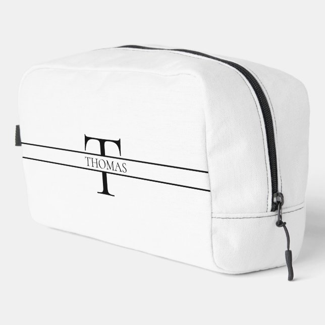 Elegant Personalised Monogrammed Custom Name Dopp Kit (Right Corner)