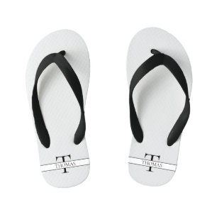 Elegant Personalised Monogrammed Custom Name Kid's Thongs