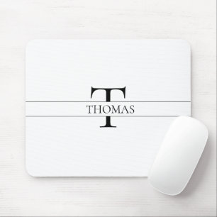 Elegant Personalised Monogrammed Custom Name Mouse Pad