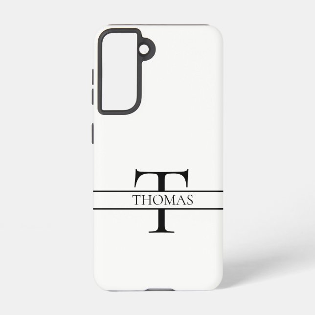 Elegant Personalised Monogrammed Custom Name Samsung Galaxy S21 Case (Back)