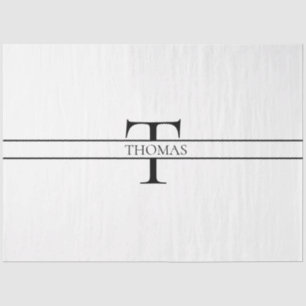 Elegant Personalised Monogrammed Custom Name  Tissue Paper