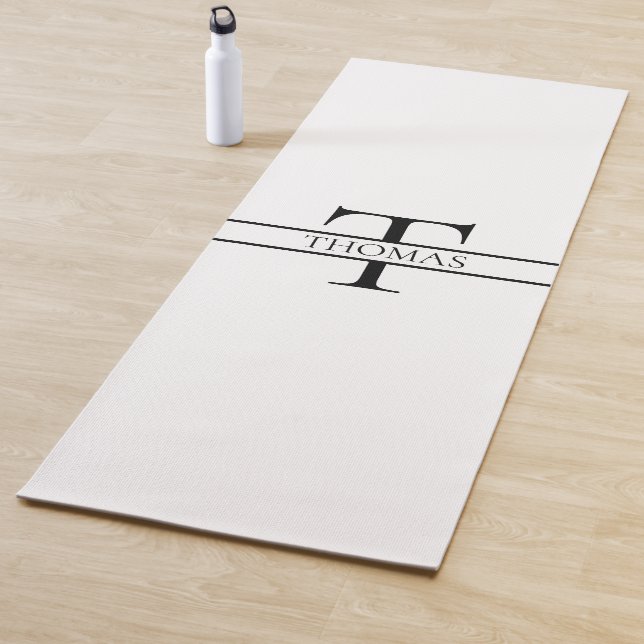 Elegant Personalised Monogrammed Custom Name Yoga Mat (In Situ)