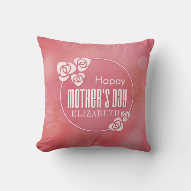 Elegant Personalised Mother's Day | Throw Pillow (Front)