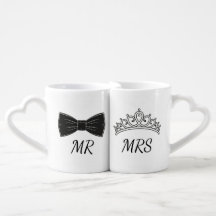 Elegant Personalised Mr and Mrs Heart Handle