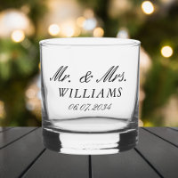 Elegant Personalised Mr & Mrs Wedding Date