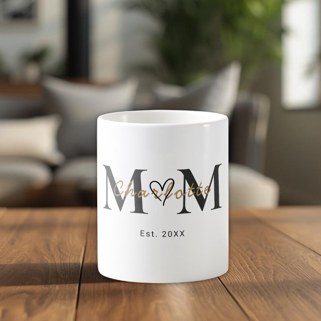 Elegant Personalised Mum Name Est Year Mug (Creator Uploaded)