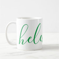 Elegant Personalised Name Custom Kelly Green Mug