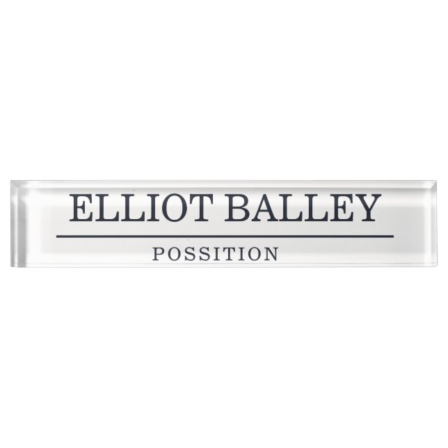 Elegant  Personalised Name Nameplate (Front)