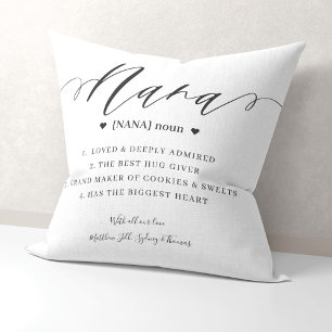 Elegant Personalised Nana Definition Keepsake Cushion