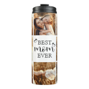Elegant Personalised Photo Gift for Best Mum Ever Thermal Tumbler