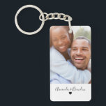 Elegant Personalised Photo Key Ring<br><div class="desc">By adding your favourite photo,  plus your names to personalise and a little black heart underneath,  this gorgeous keychain will make a great birthday,  anniversary or christmas gift,  for boyfriends,  girlfriends,  wives,  husbands,  partners or best friends.</div>